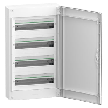 Envolvente modular PrismaSeT XS 4 Filas de // Módulos Superficie Puerta Blanca
