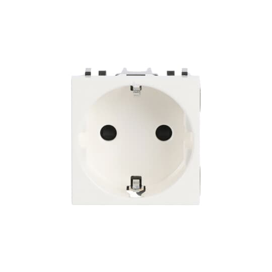 Base enchufe 2P+T p. inf. Blanco