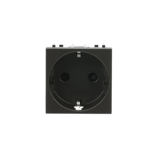 Base enchufe 2P+T p. inf. Antracita