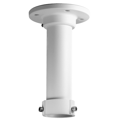 Soporte de pared para cámaras domo para uso en exterior. Color blanco con pasador de cables
