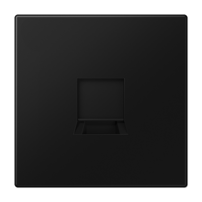 Placa Mod. Jack-Rad 1 toma LS Negro Mate