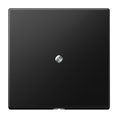 Placa con salida cable LS Negro Mate