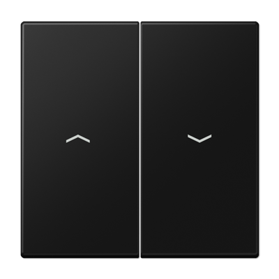 Tecla doble persiana LS Negro Mate