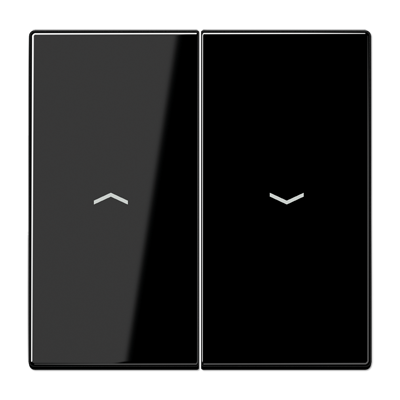 Tecla doble persiana LS Negro
