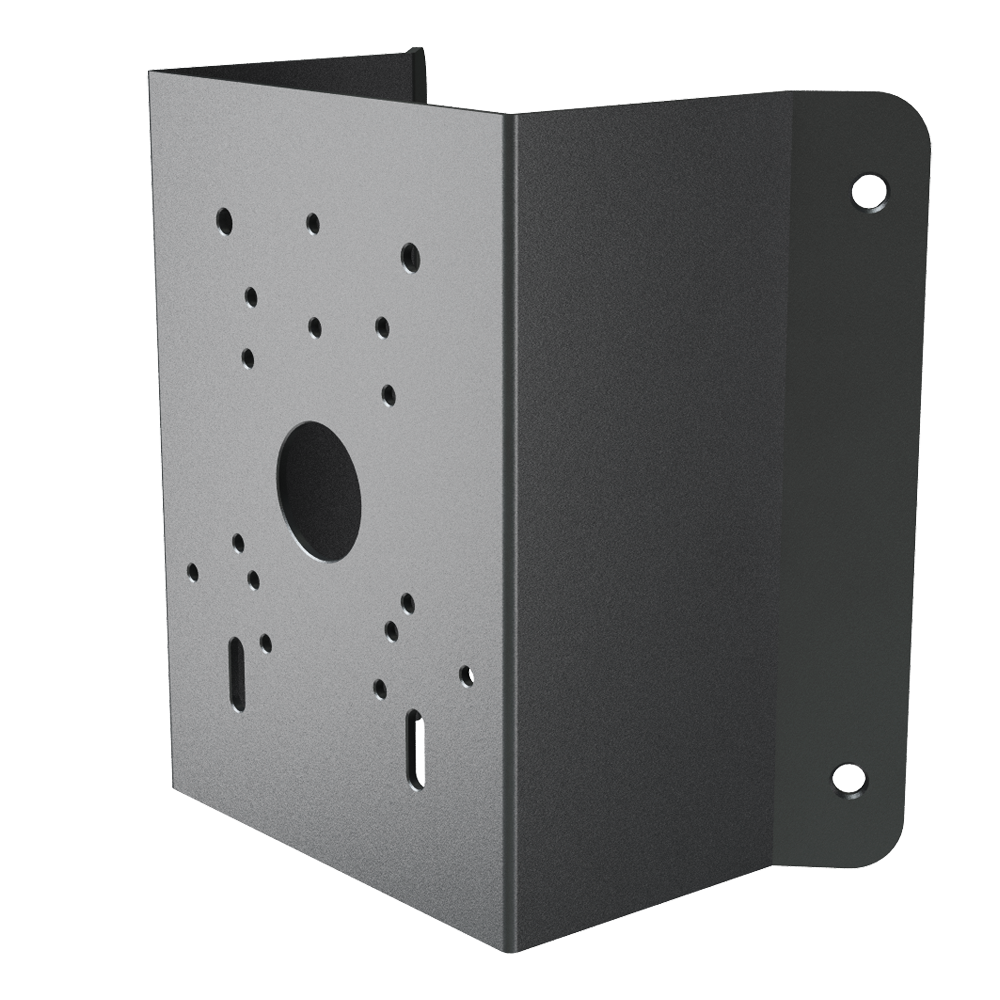 Soporte de esquina  para cámaras bullet o domo Color gris Pasador de cables SF-CORNERBRACKET-0601-GREY