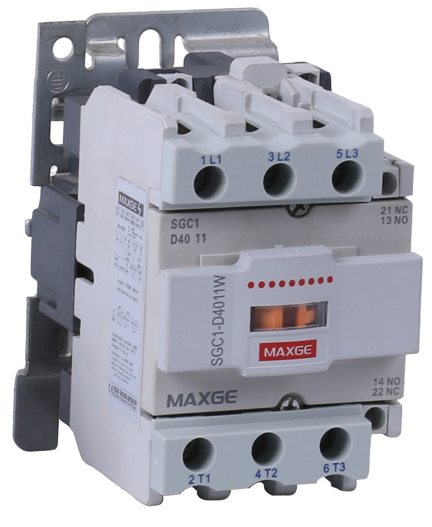 Contactor en corriente continua SGP1D. 3 P (NO) + 1NO. 7,5kW - 18A (400VAC/AC3). 24VDC
