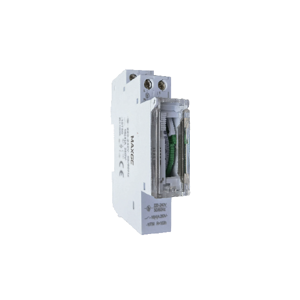 Interruptor horario modular electromecánico, 1 módulo, 230VAC, reserva 100h