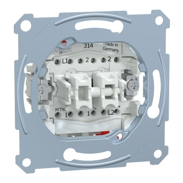 Mecanismo Doble conmutador 10A 250Vcompatible con la gama Elegance y D-life