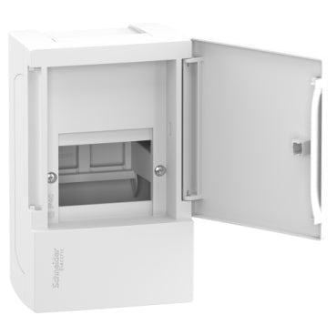 Caja de distribución Superficie Resi9 MP 1 Fila de // módulos Puerta blanca
