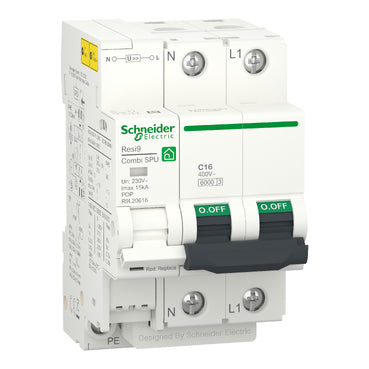 Limitador sobretensiones transitorias y permanentes IGA Resi9 Combi 1P+N 16 A